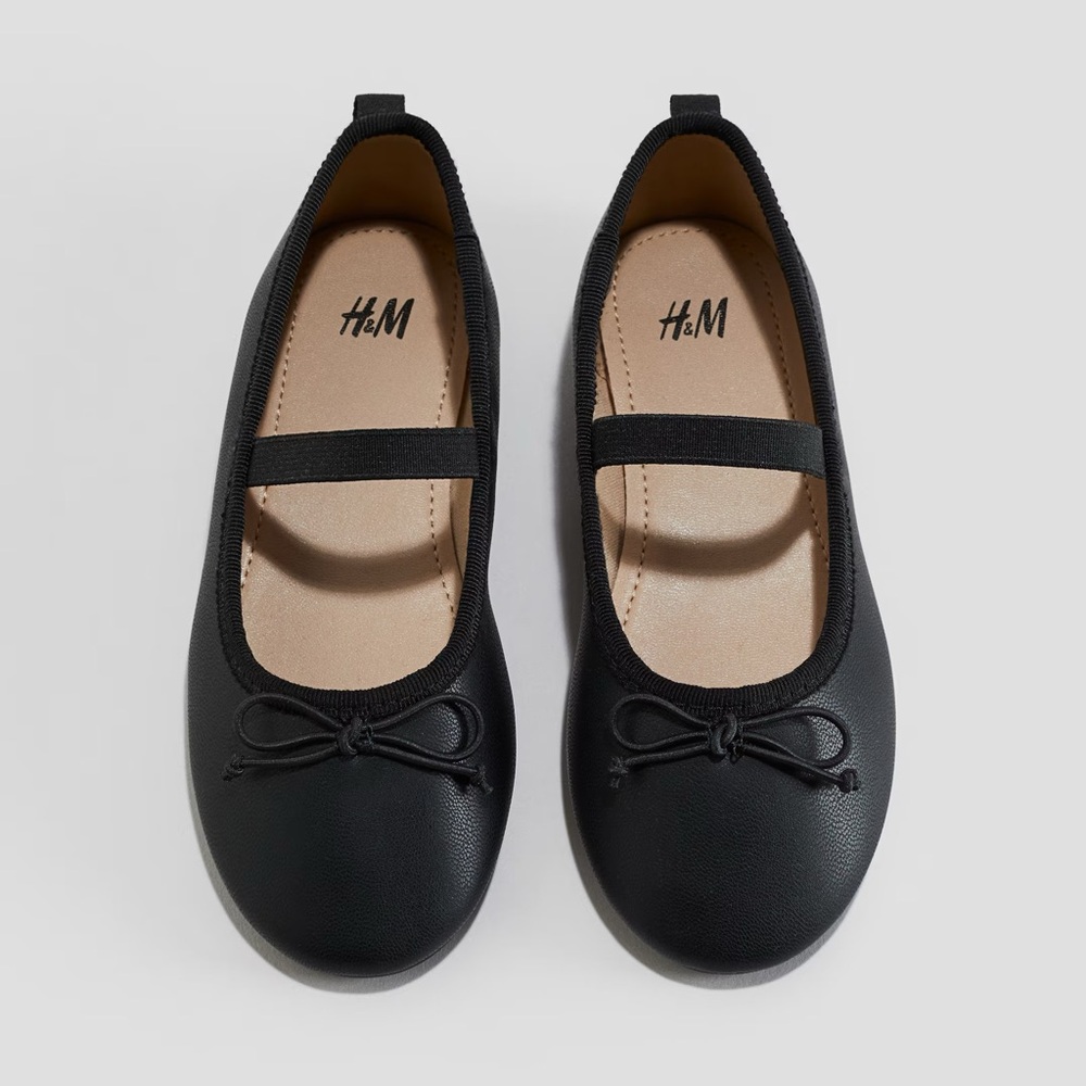 H&M Classic Black Kids Girls Ballet Flats